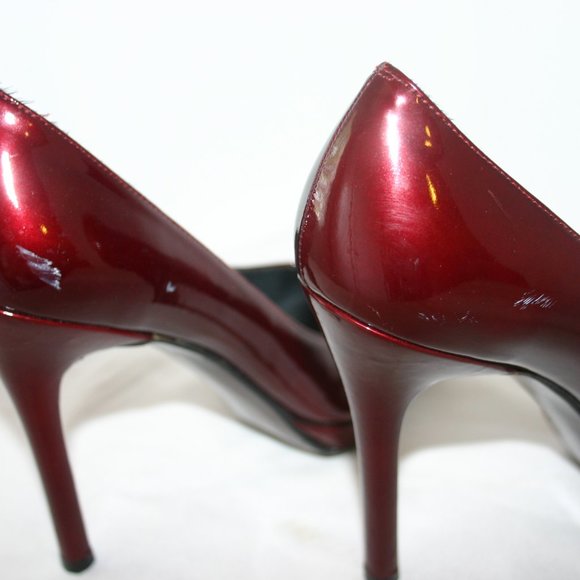 Stuart Weitzman Deep Red Spike Heel Platform J-893 - Picture 5 of 8